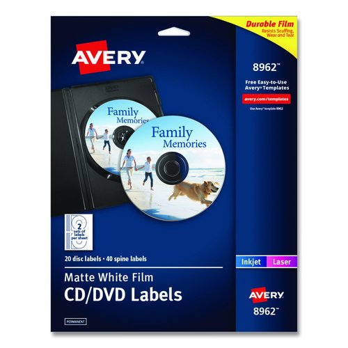 Avery DVD Film Labels - AVE8962 - Shoplet.com