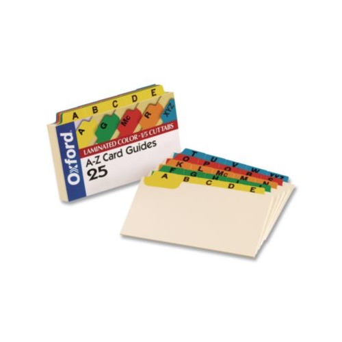 Oxford Laminated Index Card Guides Daily 1/5 Tab Manila 3" X 5" 31 Tabs - View #10