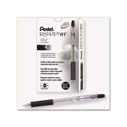 Pentel R.S.V.P. Super RT Ballpoint Pen - PENBX480A - Shoplet.com