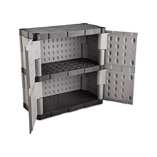 Rubbermaid Double Door Storage Cabinet Base Rub7085 Shoplet Com