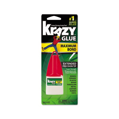 Maximum Bond Krazy Glue, 0.18 oz, Dries Clear