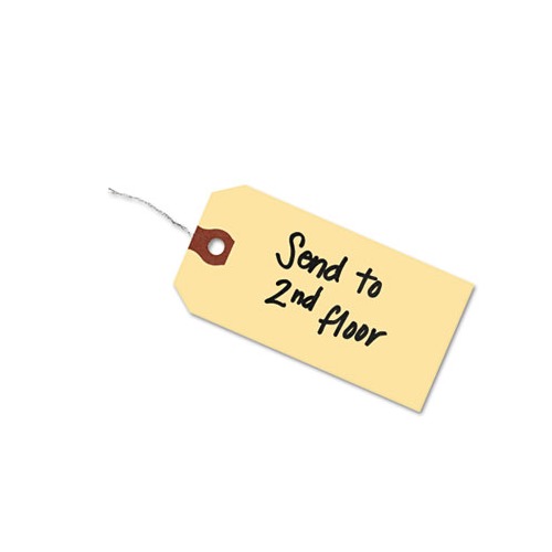 Double Wired Shipping Tags, 11.5 pt Stock, 4.25 x 2.13, Manila, 1,000/Box