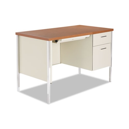 Alera Single Pedestal Steel Desk - ALESD4524PC - Shoplet.com