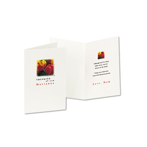 Avery Half Fold Textured Printable Greeting Cards 5.5 x 8.5 White