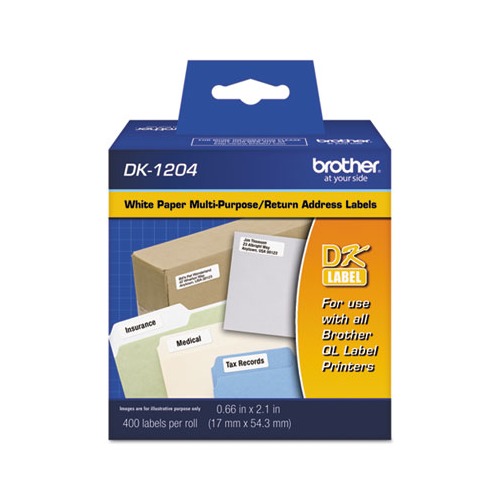 Brother Die-Cut Multipurpose Labels - BRTDK1204 - Shoplet.com