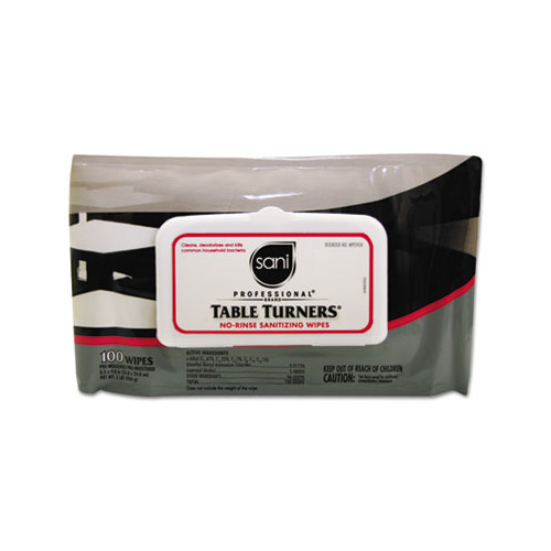 Sani Professional Table Turners No-Rinse Sanitizing Wipes - NICM924SH