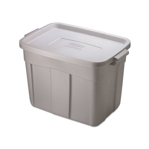 SET OF 3 RUBBERMAID ROUGHNECK 18-GALLON STORAGE