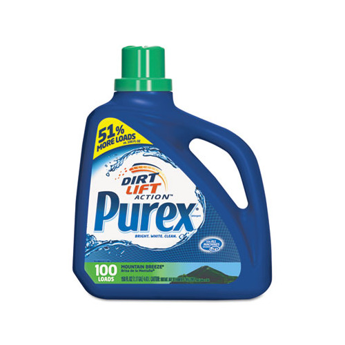 Purex Concentrate Liquid Laundry Detergent, Mountain Breeze, 150 oz Bottle, 4/Carton