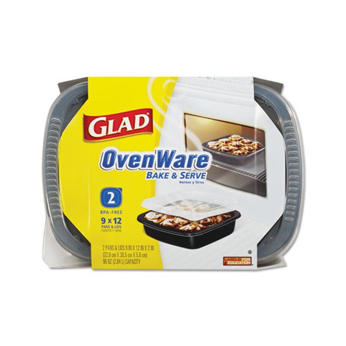 GLAD OVENWARE 8X8 PANS & LIDS, Paper & Plastic