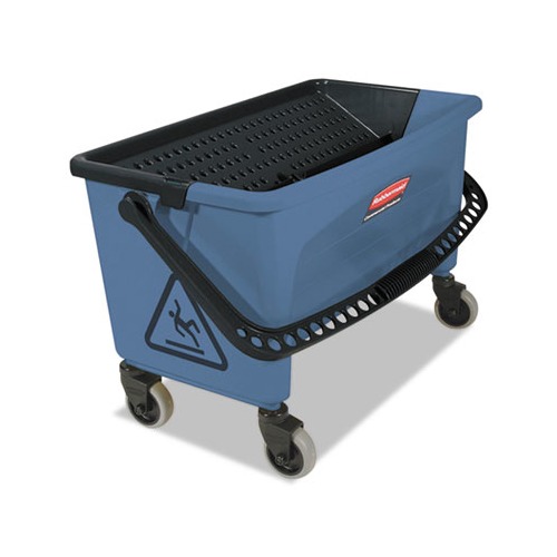 Microfiber Finish Bucket, with Lid, 3 gal, Blue