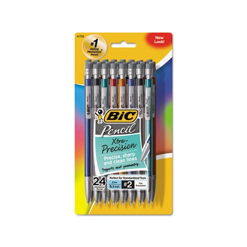 BIC Kids Coloring pencl with Break-Resistant Lead, Assorted Colors -- Pack  of 24 Colored pencl 