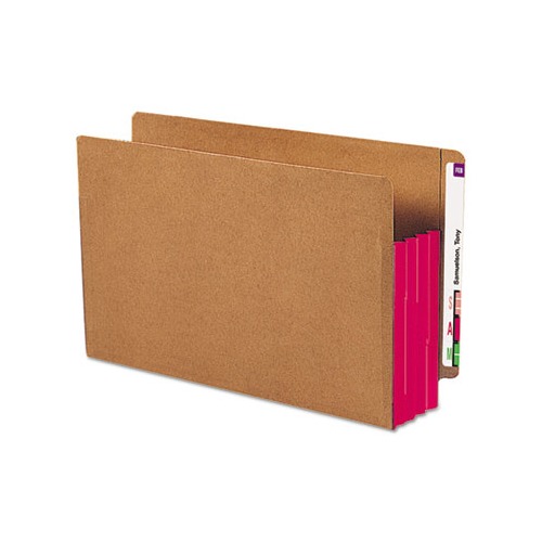 Smead Redrope DropFront End Tab File Pockets with Fully Lined Colored