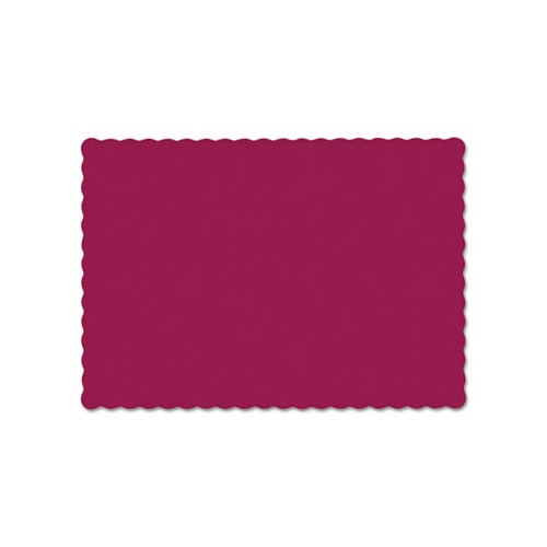 Solid Color Scalloped Edge Placemats, 9.5 x 13.5, Burgundy, 1,000/Carton Solid Color Scalloped Edge Placemats, 9.5 x 13.5, Burgundy, 1,000/Carton