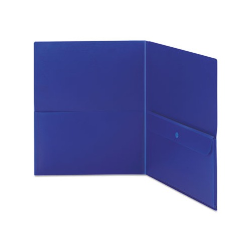 Smead Poly Two-Pocket Folder w/Security Pocket - SMD87701 - Shoplet.com