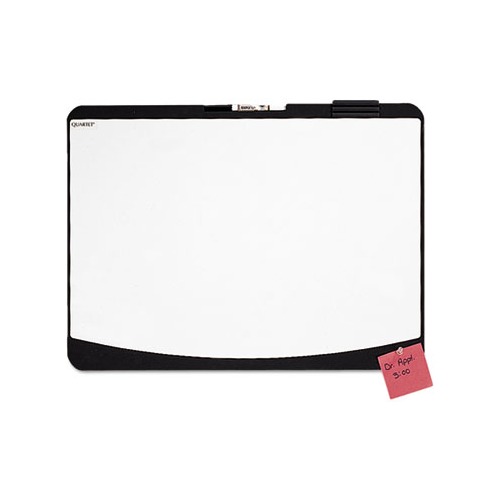 Tack and Write Board, 25.5 x 17.5, Black/White Surface, Black Plastic Frame Tack and Write Board, 25.5 x 17.5, Black/White Surface, Black Plastic Frame