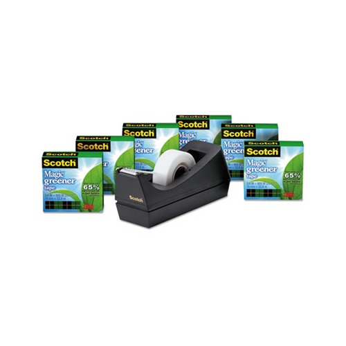 Scotch™ Desktop Tape Dispenser C38, Black + Scotch® Magic™ Tape