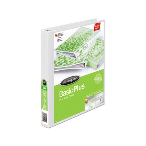 Wilson Jones Flexible Poly Round Ring View Binder WLJ43333