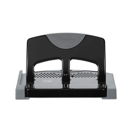 Swingline 32-Sheet Easy Touch 3 to 7 Hole Punch, 9/32 Holes, Black  (SWI74300)