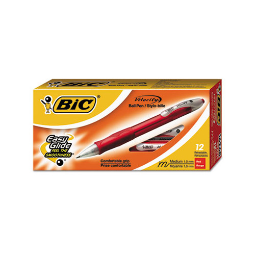 BIC Velocity Retractable Ballpoint Pen BICVLG11RD