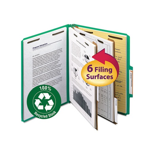 Smead 100 Recycled Pressboard Classification Folders SMD14063