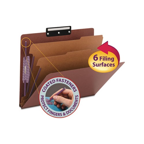 Smead Pressboard Classification Folders with SafeSHIELD Coated