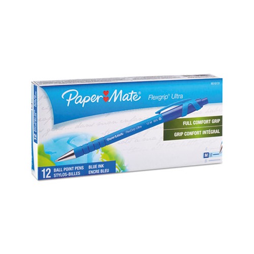 Papermate  Pogo Blue Fully Retractable Pocket Pen Black Med Pt  New 