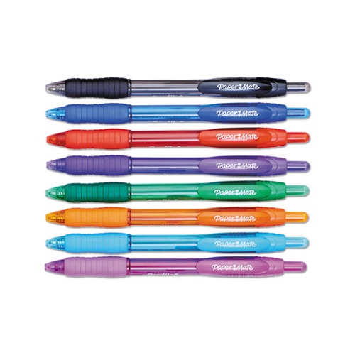 Paper Mate Profile Retractable Ballpoint Pens, 1.4 mm Bold Point, Black, 8  Count