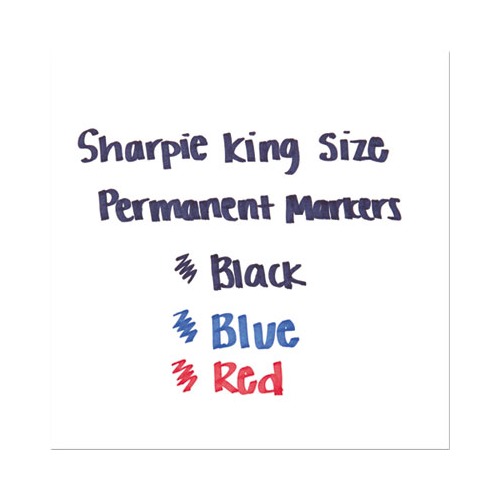 Sharpie King Size Permanent Marker, Broad Chisel Tip, Black, Dozen