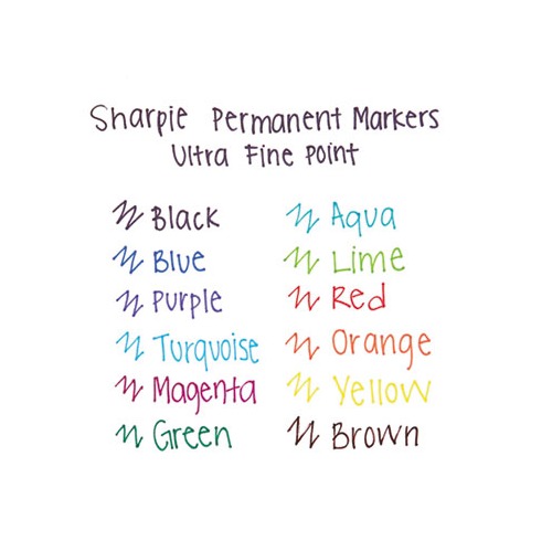 Sharpie Electro Pop Permanent Ultra Fine Point Markers, Assorted Colors - 24 count