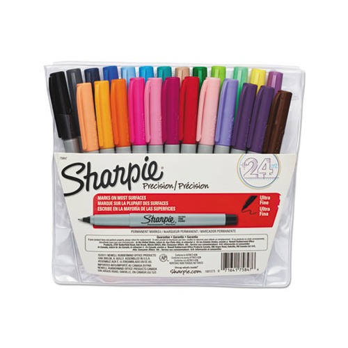 Sharpie Retractable Fine Point Permanent Marker Set, 12 Assorted Colors