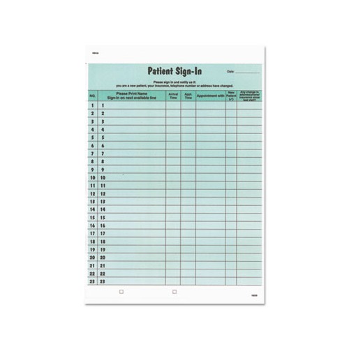 Tabbies Patient Sign-In Label Forms - TAB14532 - Shoplet.com
