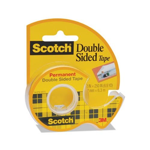  Scotch Double Sided Tape, 0.5 in. x 250 in., 6 Dispensers/Pack  : Clear Tapes : Office Products