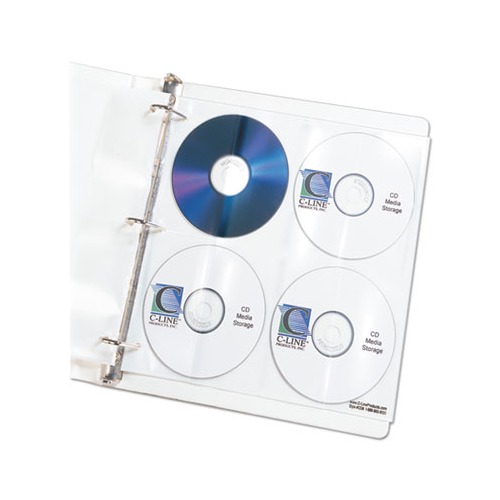 C-line Deluxe CD Ring Binder Storage Pages - CLI61948 