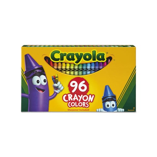 Choice 24 Assorted Colors Bulk School Crayons Pack in Print Box