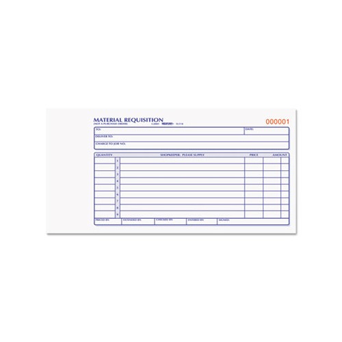 Rediform Material Requisition Book - RED1L114 - Shoplet.com