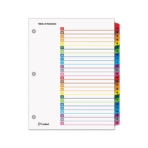 Cardinal OneStep Printable Table of Contents and Dividers