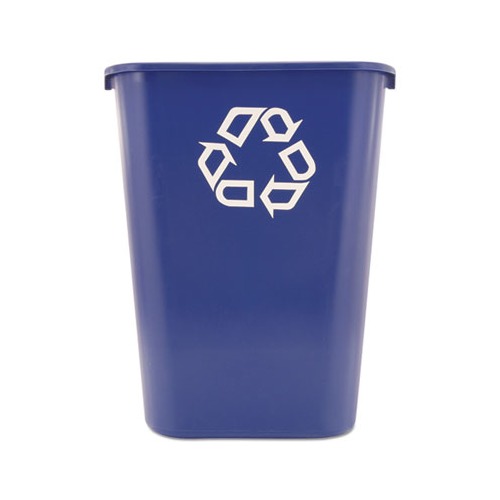 Rubbermaid Large Deskside Recycle Container with Symbol RCP295773BE