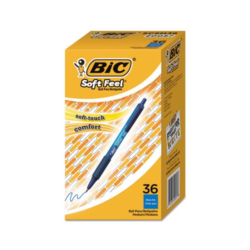 BIC Soft Feel Retractable Ballpoint Pen Value Pack - BICSCSM361BE 