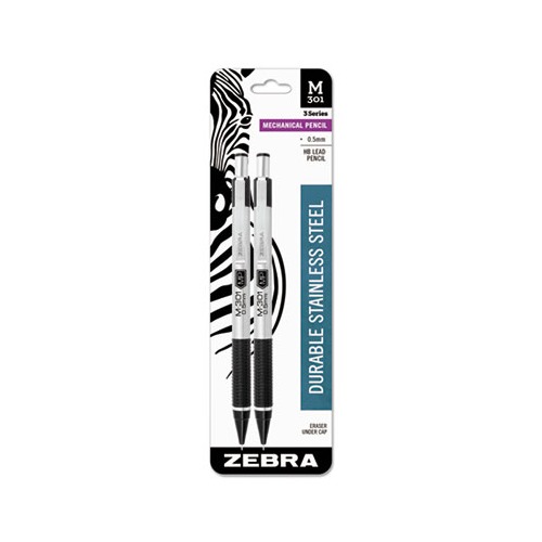 Standard HB... Zebra M-701 Stainless Steel Mechanical Pencil 0.7mm Point Size 