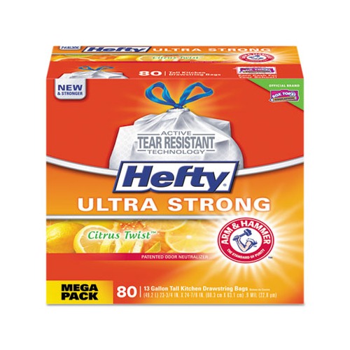 Hefty 13-Gallons Citrus Twist White Plastic Kitchen Drawstring