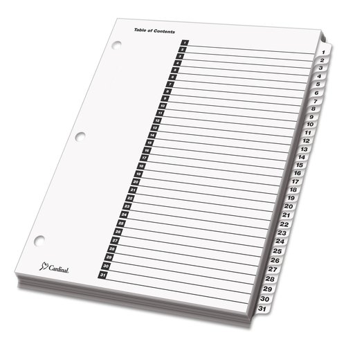 Cardinal OneStep Printable Table of Contents and Dividers