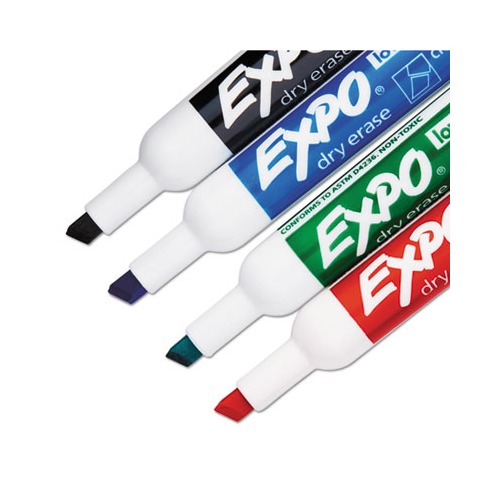 Expo Dry-Erase Fluorescent Neon Markers - Set of 5 bullet-tip