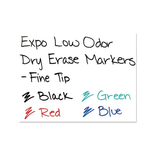 Expo Dry Erase Markers, Fine Tip, Red, 12/Pack (86002)