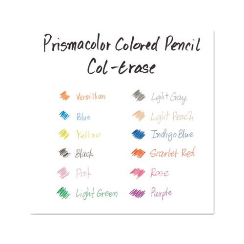 Prismacolor Col-Erase Erasable Colored Pencil, 12-Count, Red
