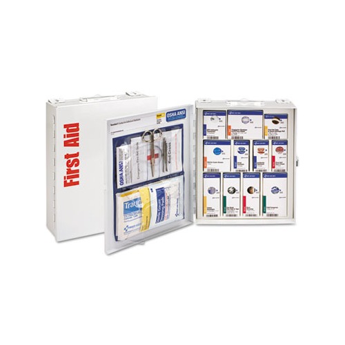 ANSI 2015 SmartCompliance General Business First Aid Station Class A, No Meds, 25 People, 94 Pieces, Metal Case
