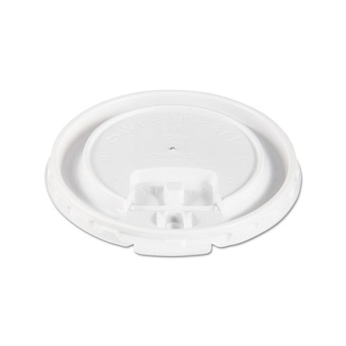 Lift Back and Lock Tab Cup Lids for Foam Cups, Fits 8 oz Cups, White, 2,000/Carton Lift Back and Lock Tab Cup Lids for Foam Cups, Fits 8 oz Cups, White, 2,000/Carton