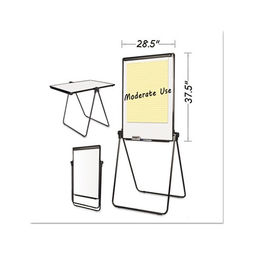 Folds-to-a-Table Melamine Easel, 28.5 x 37.5, White, Steel/Laminate Folds-to-a-Table Melamine Easel, 28.5 x 37.5, White, Steel/Laminate