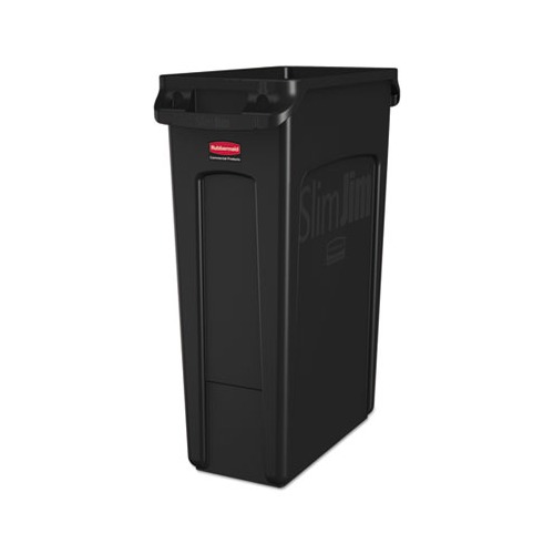 16 Gallon Vented Slim Jim Waste Container w/ Handle