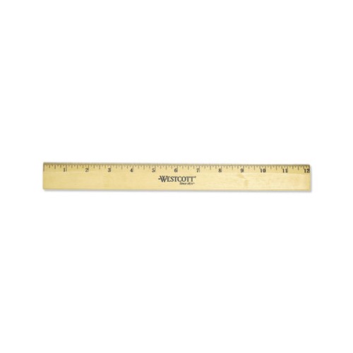 Westcott Wood Ruler with Single Metal Edge - ACM05011 