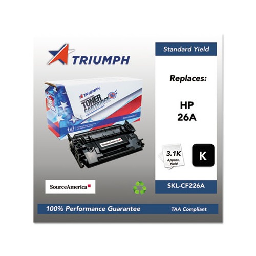 751000NSH1587 Remanufactured CF226A (26A) Toner, 3,100 Page-Yield, Black